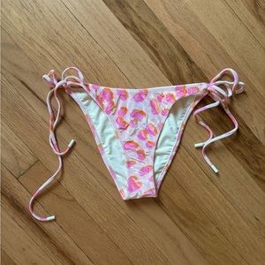 Triangl Bikini String Bottoms Velvet Pink Cheetah Print